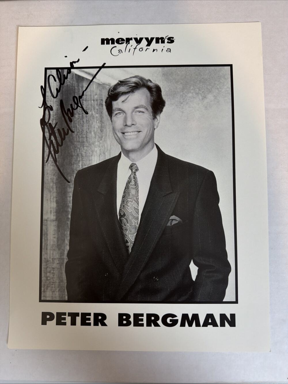 Peter Bergman Signed Autograph 11x8.5 Photo Young and the Restless